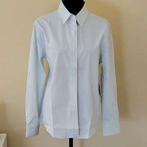 Athleta Midtown Blouse - Ice blue M